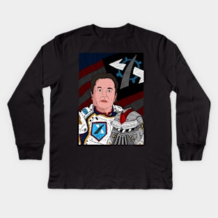 elon musk, mars trooper, emperor. Kids Long Sleeve T-Shirt